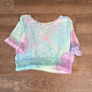 Tie Dye Crochet Crop